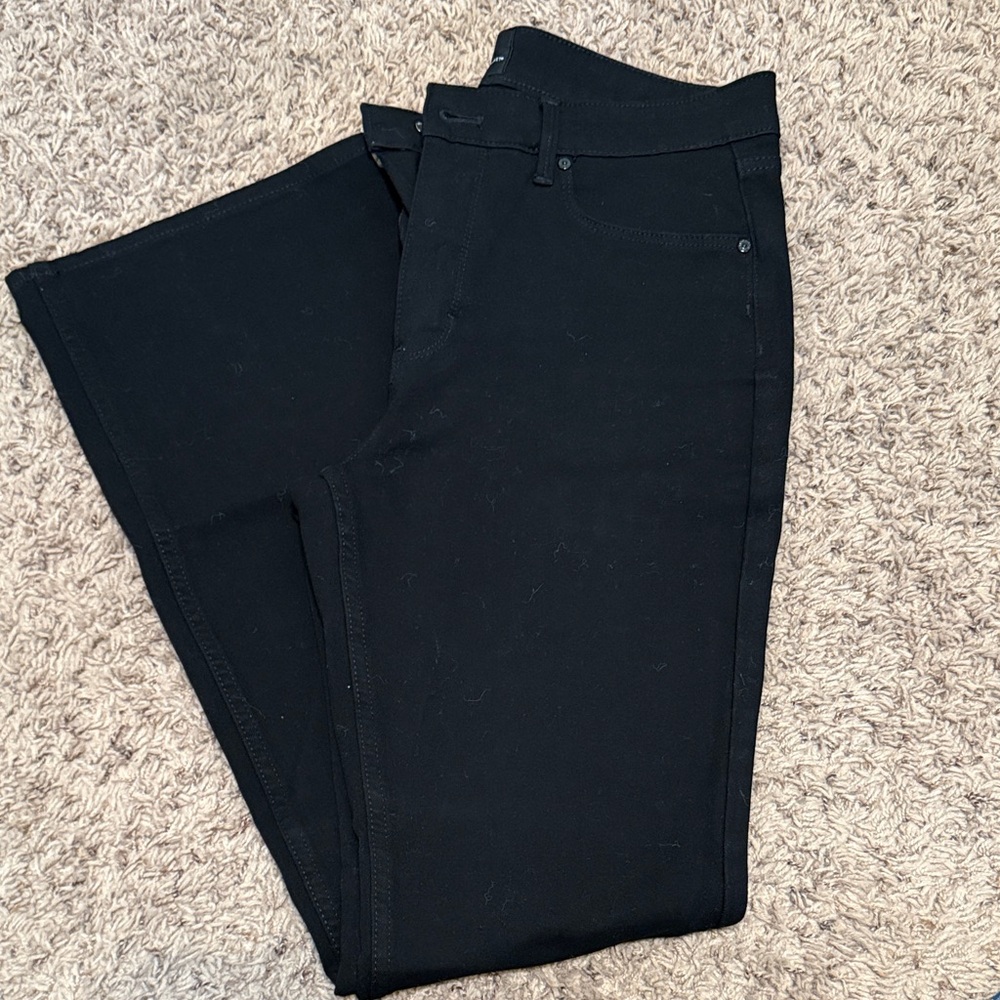 WHBM Black Skinny Flare Jeans